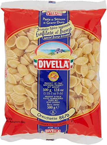 Orecchiette Divella N° 86/b, des pâtes en lot de 10 idéales pour retenir la sauce
