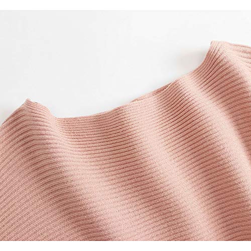 Image of EDSTAR Women Dolman Batwing Sleeves Knitted Sweaters Winter Boat Neck Pullovers Tops