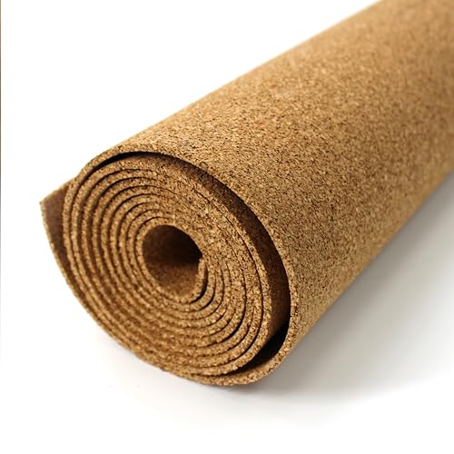 flipside products cork roll 439 x 2439 x 3mm - diy bulletin board wall accent cork board roll - environmentally friendly self-healing cork