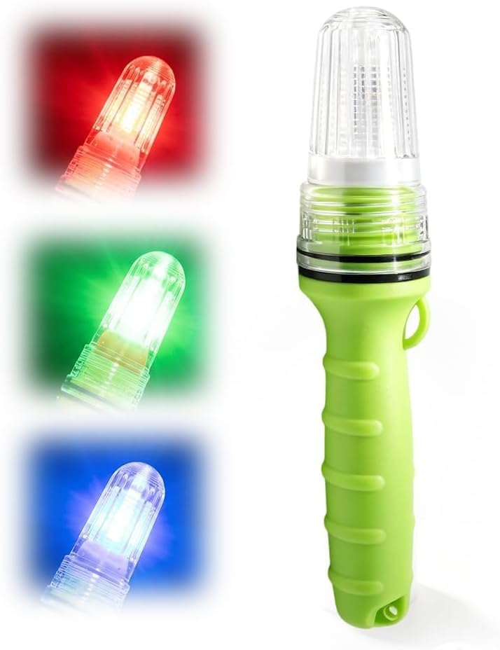 2026 Upgraded LED Electronic Marine Distress Flare, 2.5 Nautical Miles Auto Sensor, Emergency Signal Light for Boats, Fishing Nets, Buoys, Life Rafts (Multicolored, 3pcs)
