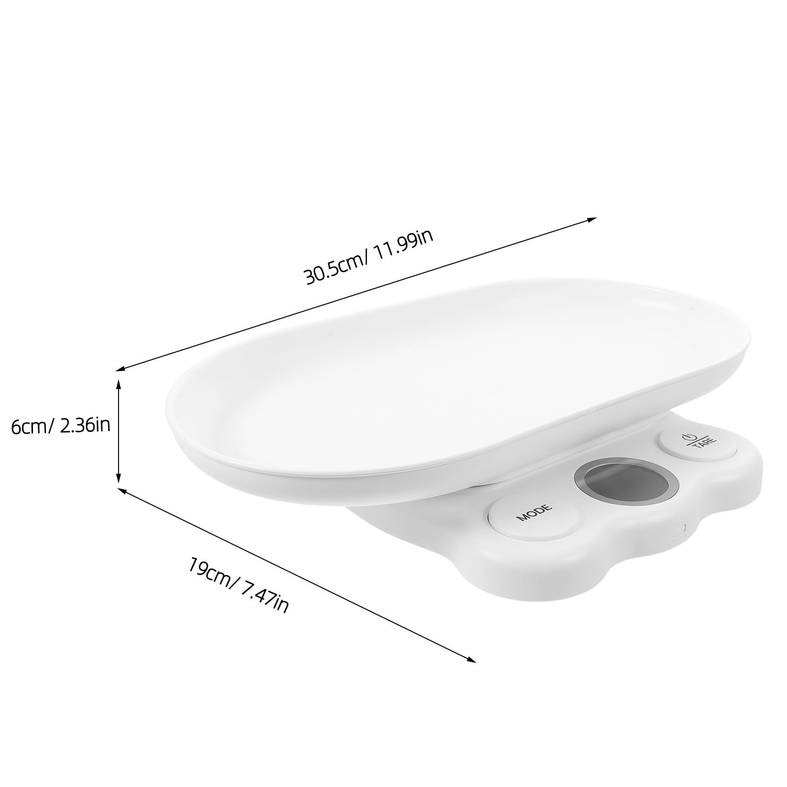 Kisangel Bilancia Digitale per Piccoli Animali Domestici - Bilancia di precisione con Display LCD per Cuccioli, Gattini e per pesare Il Cibo - Misura Fino a 15 kg con Alta precisione di 1 g (7