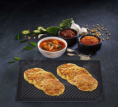GasSaf Cast Iron Reversible Griddle, 16.5 Inch x 9.5 Inch Double Sided Grill Pan Perfect for Gas Grills and Stove Top by GasSaf - Image 6