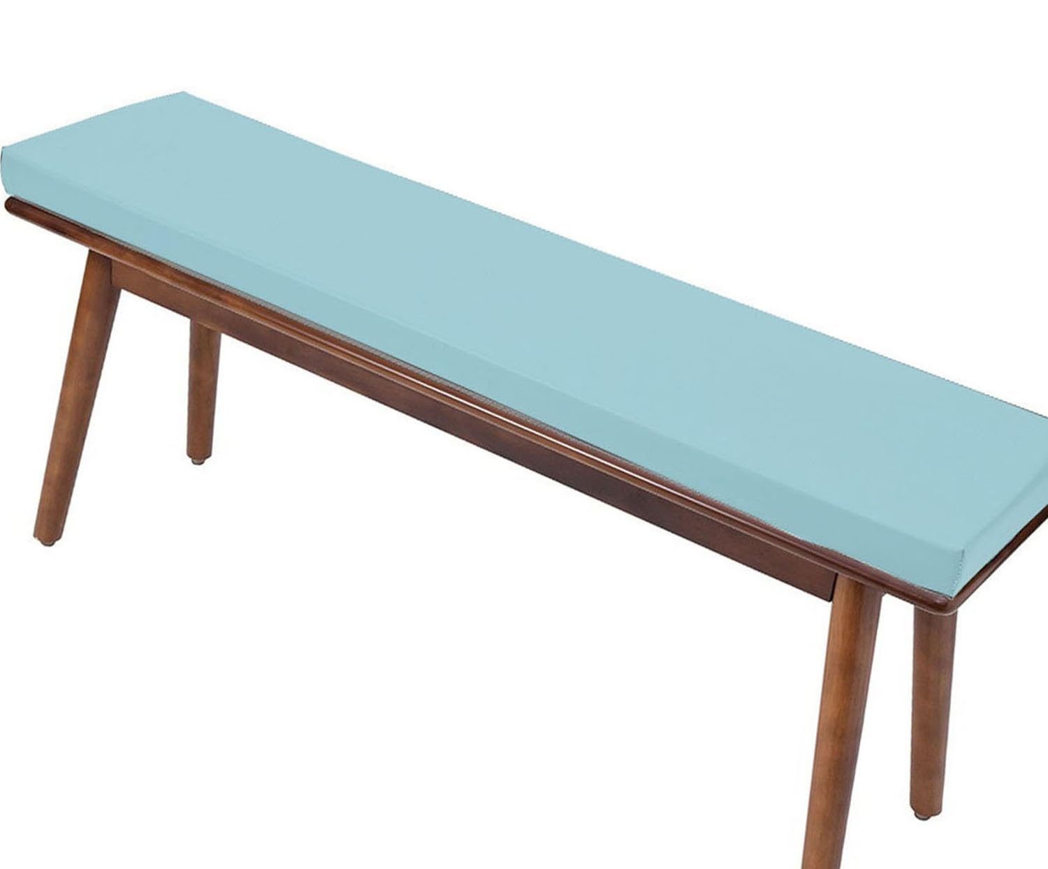 Coussin de banc imperméable épaisseur 5cm matelas bleu clair pour assise extérieur