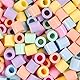 La Manuli Große Bügelperlen 10mm - 1500 Stück XL Steckperlen für Kinder ab 3 Jahren, Nachfüllset Bastelperlen (Pastell farben)