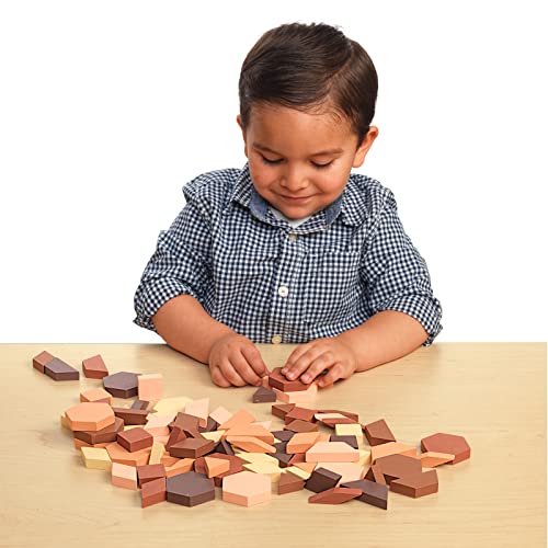 Image of Excellerations Wood Pattern Blocks - 100 Pieces