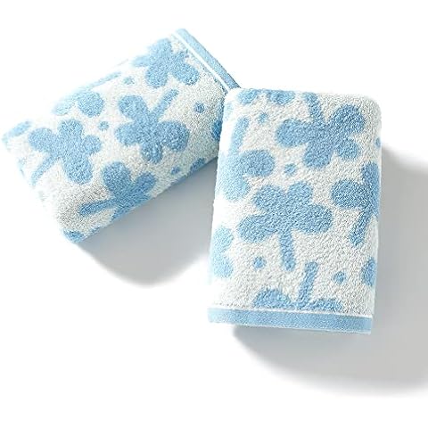 Sense Gnosis Blue Floral Hand Towels Set Cover