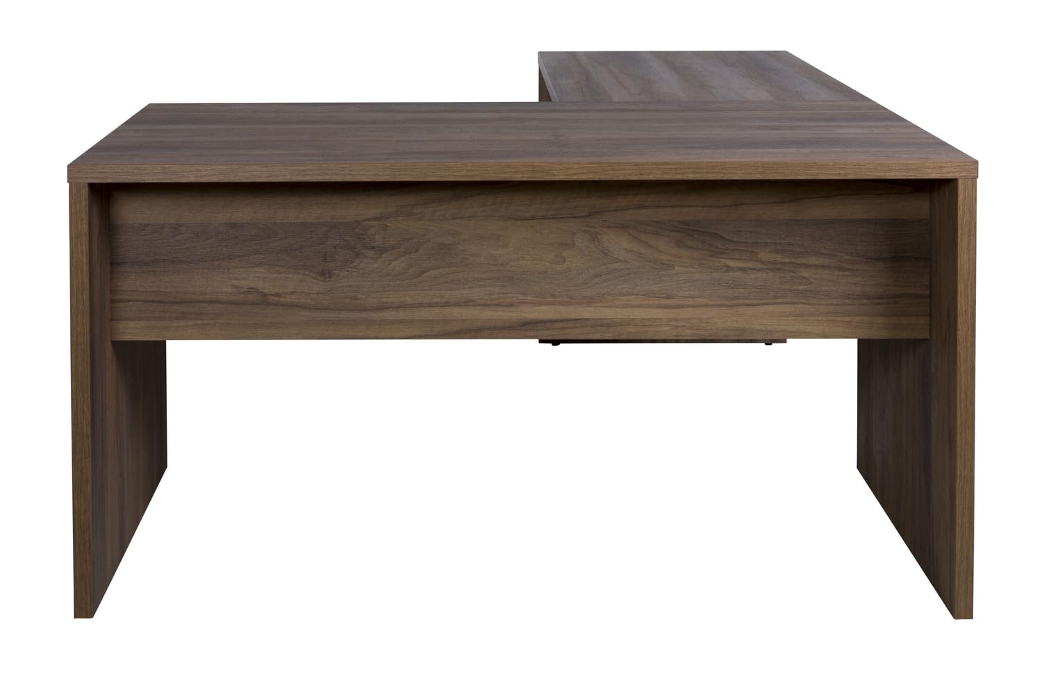 Composad | Scrivania Angolare della Linea DAVINCI BRERA, Scrivania PC, Elegante e Spaziosa, con Modesty Panel, per Ufficio, (LxAxP) 178,20x74,50x160,50 cm, Colore Noce Brera, Made in Italy