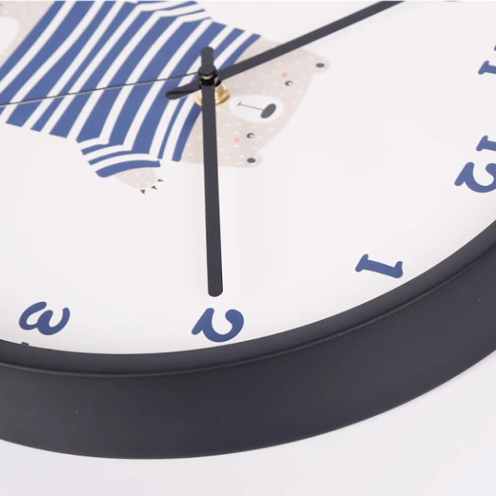 Tempo Orologio da parete con movimento silenzioso for soggiorno(Nero,10 inches)