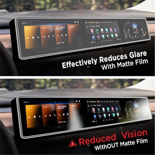 Image of Spartan Shield [3 PACK] MATTE Screen Guard for MAHINDRA XUV 7XO 2026+ || AX, AX3, AX5, AX7, AX7T & AX7L || 12.3 INCH TRIPLE SCREEN with *** ADRENOX+ BADGE CUTOUT *** + + Flexible TPU for Steering & Storage Panel Protector || Anti Scratch || Water Repellant || With Complimentary Installation Kit || Bubble Free Application || XUV7XO Digital Instrument Cluster Protective Film || 2025 Car Stereo Accessories [Not Tempered Glass] [CHECK ADRENOX BADGE BEFORE ORDERING]