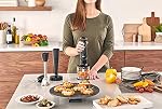 Mixeur plongeant Braun Multiquick 5 Vario (arbre de mélange SS + hachoir de 1,5 tasse + écraseur + fouet + bécher), MQ5027, noir