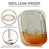 Paquet de 5 contenants de stockage d'aliments sous vide en verre de 1040ml avec suivi de date et pompe - Contenants hermétiques avec couvercles - Contenants de stockage d'aliments en verre
