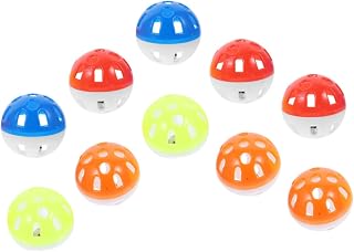 MARMERDO 10 peças bola oca sino gato jingle bolas pássaro brinquedos gaiola de periquito brinquedos brinquedo gatinho portátil balançar pássaros papagaio brinquedo papagaio brinquedo interativo pássaro sinos papagaio