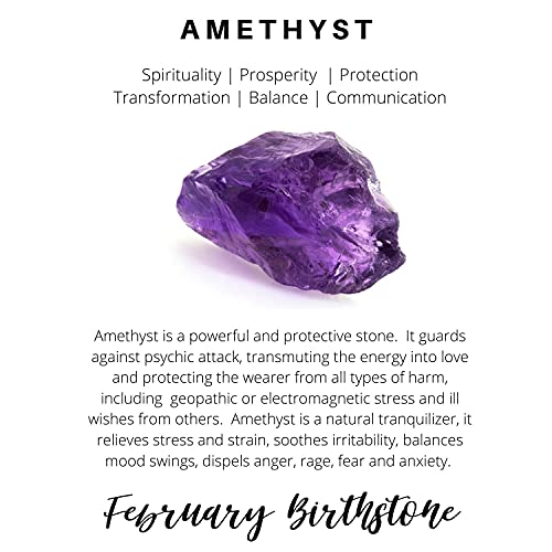 Natural Amethyst Quartz Crystal Point Pendant Necklace For Men And Women Unisex Cord Choker #TOP5