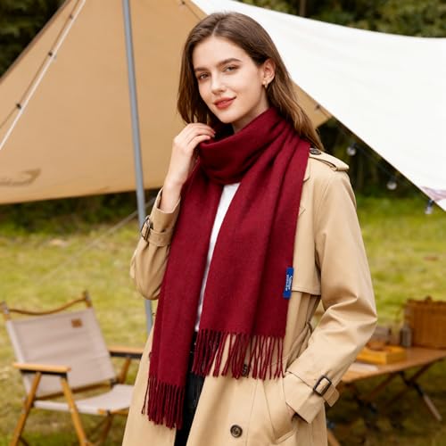 Wool Scarf for Men and Women, Elegant Lightweight Wool Wrap Shawl, Unisex Warm Winter Womens Mens Scarves2