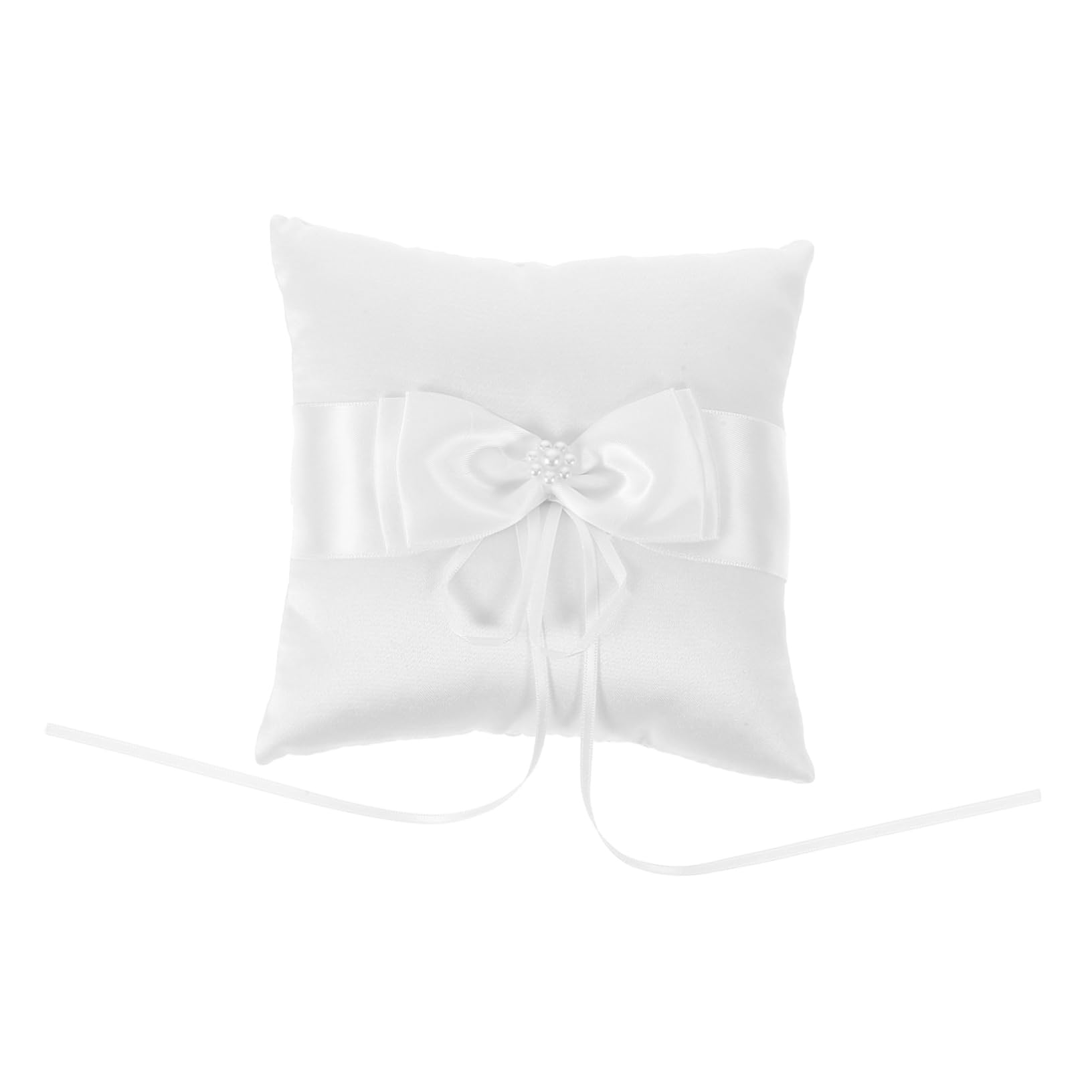Didiseaon Elegant Style Wedding Ring Pillow with Double Flower Ring Bearer Cushion for Wedding Ceremonies Engagements and Anniversaries