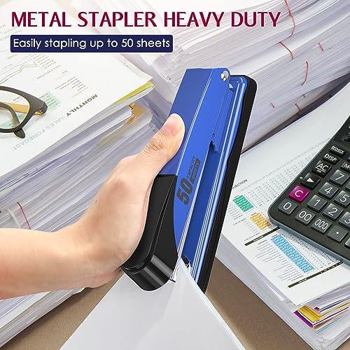 image for Swihauk Metal Stapler Heavy Duty 50 Sheet Capacity with 1750 Staples a