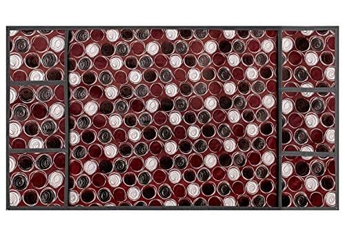 Image of Stylista Refridgerator top Cover Suitable for Samsung RR23C2F35DX /HL, 215 Liter Fridge, Dimension (WXD) 71x109 CM, Abstract Pattern Maroon