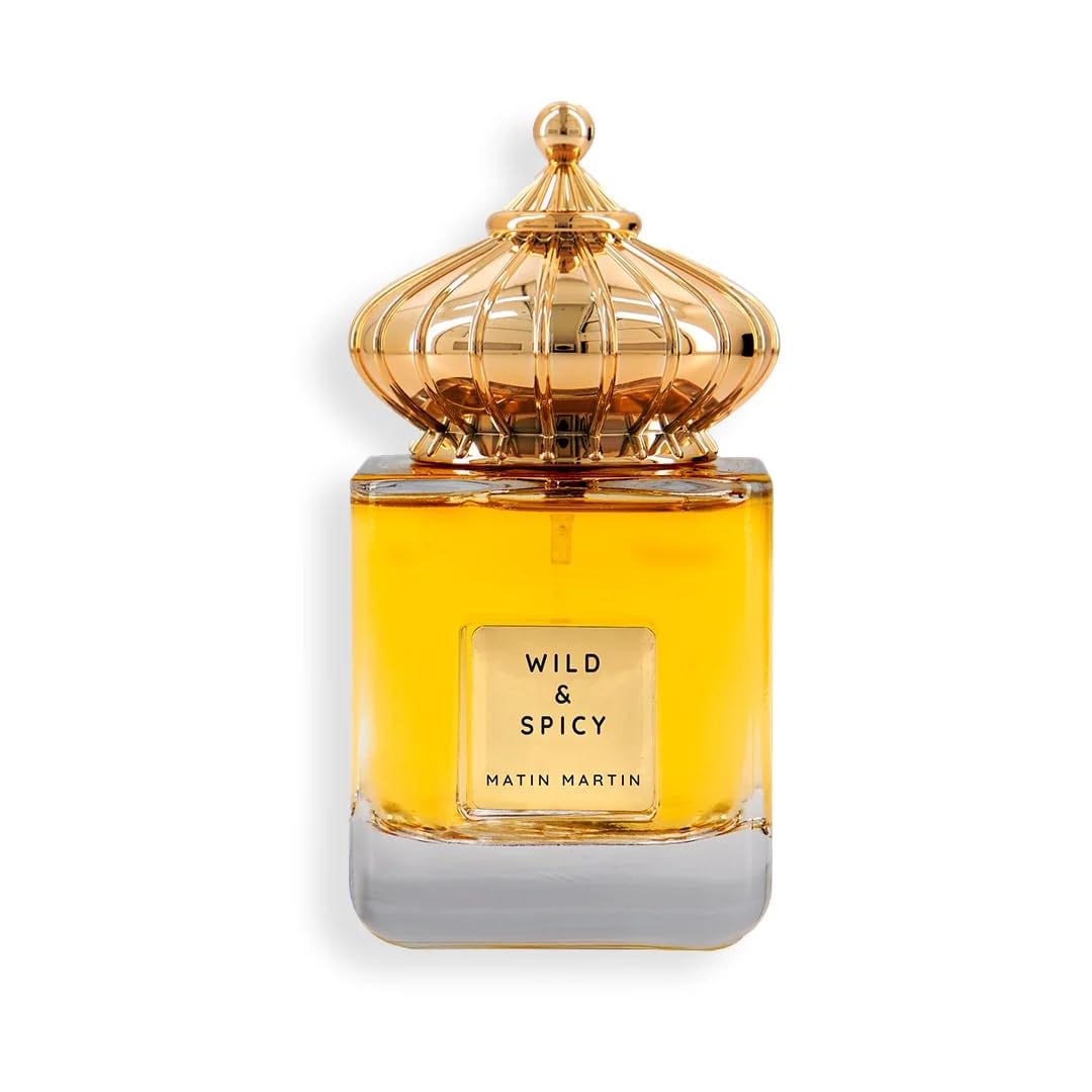 Matin Martin Wild & Spicy - Arabian Perfume for Men - Long Lasting Fruity & Spicy Fragrance with Bergamot, Rose, Vanilla, Musk Notes - Arabic Cologne - Eau de Parfum - Travel Size - 3.4 oz EDP Spray