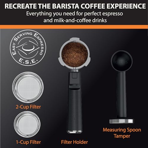 KRUPS-Stainless-Steel-Espresso-Machine-15-Bar-Pump-Pressure-Milk-Frother-for-Cappuccino-and-Latte-Fast-Pre-Heat-2-Cup-Capacity-Cup-Warmer-Easy-Cleaning-1350W-Silver