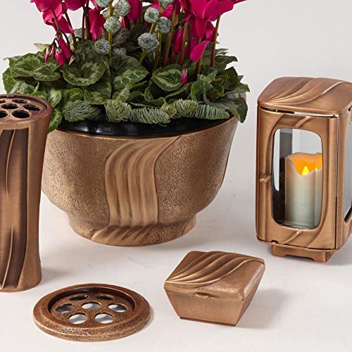 Chaudière en bronze pour eau bénite de cimetière et tombe - 3