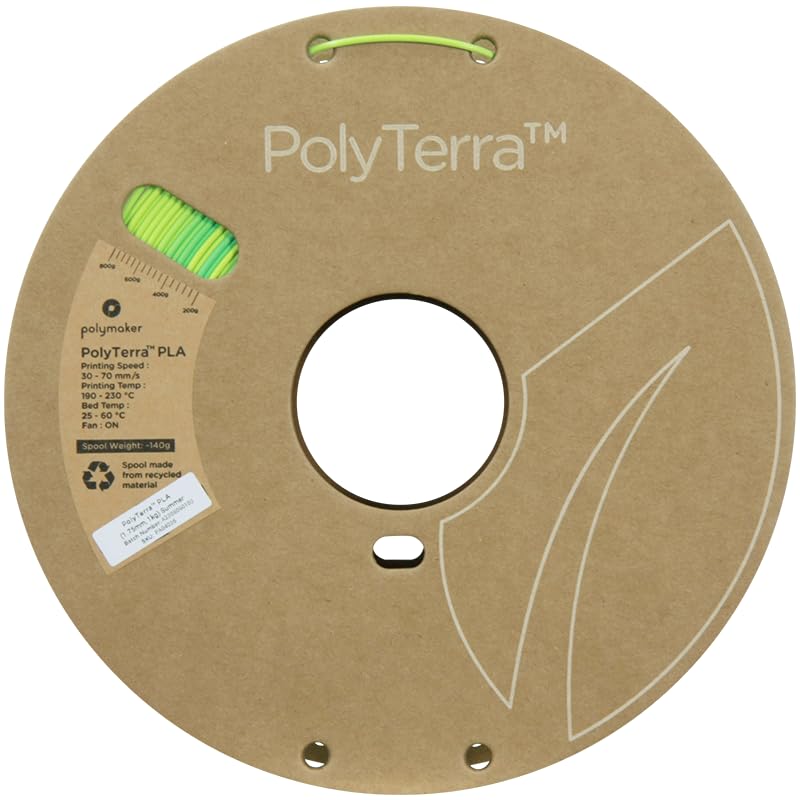 Image of Polymaker Matte PLA Filament 1.75mm Summer, Green Multicolor Gradient, 1kg - PolyTerra 1.75 PLA Filament