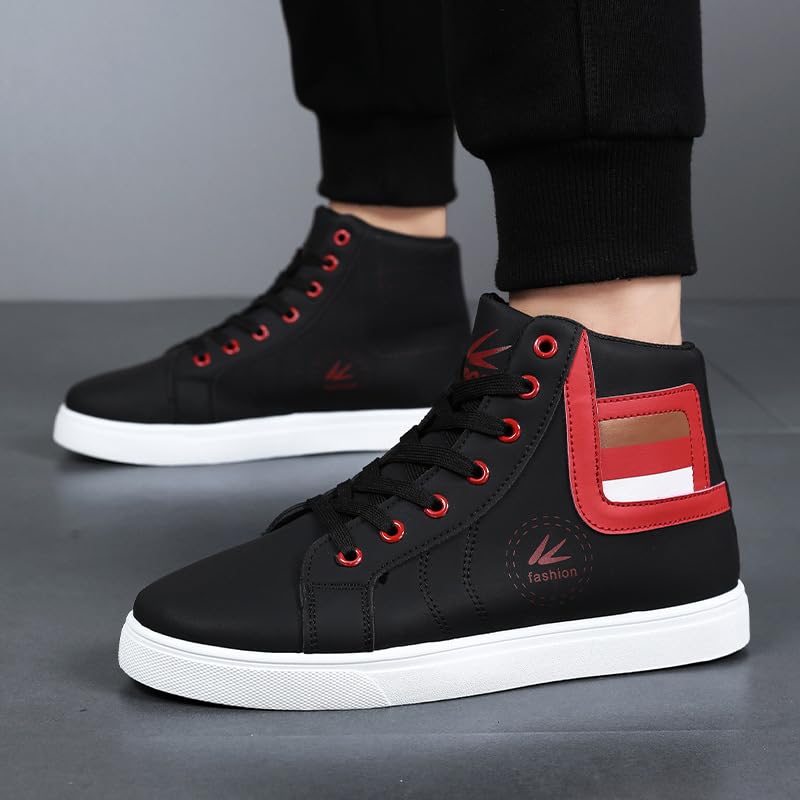 Men's high-top Sports Shoes - Fashionable, All-Weather Casual Shoes, Featuring a Lacing Design, Suitable for Wearing in All Seasons.4