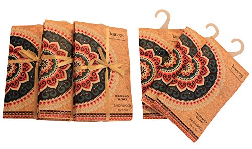 Karma Scents Premium Sandalwood Scented Sachets for Drawers, Closets and Cars, Lovely Fresh Fragrance, Lot of 12 Bags - Image 3
