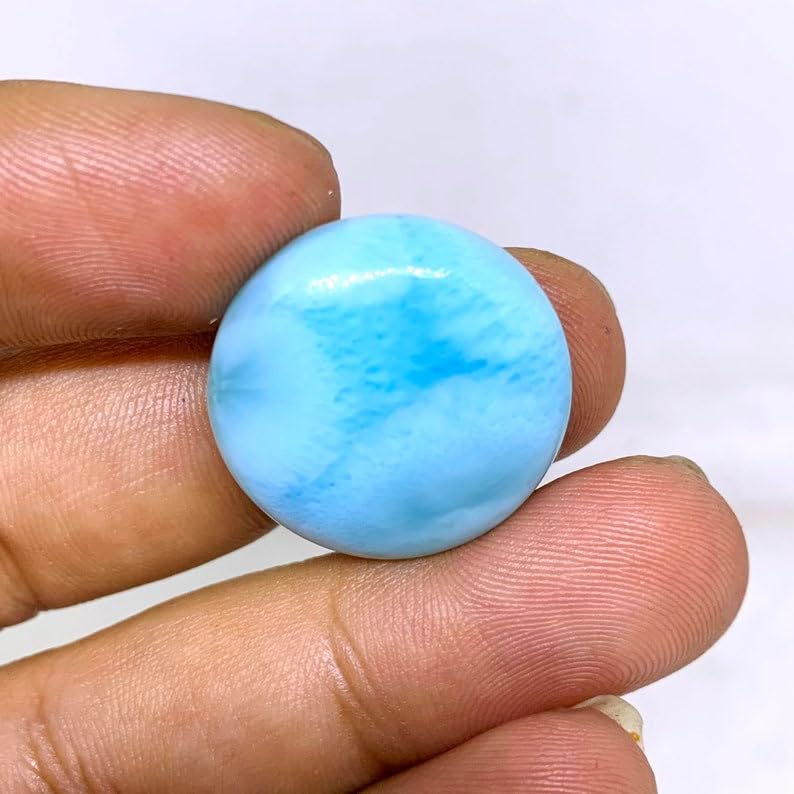Larimar véritable de 22mm de qualité gemme pour des bijoux artisanaux d'exception - 3