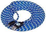 snakebyte S04 Micro USB Ladekabel 3 Meter - Offiziell lizenziertes FC Schalke 04 Micro USB Kabel / Nutzung für Smartphone, Handy, Tablet, Controller, PS4, Xbox, Computer, Laptop, uvm. / S04 Design