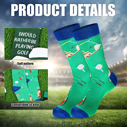 3 Pairs Funny Baseball Golf Football Basketball Socks Christmas Gift Novelty Sport Socks Do Not Disturb Sock For Men (Golf) #TOP2