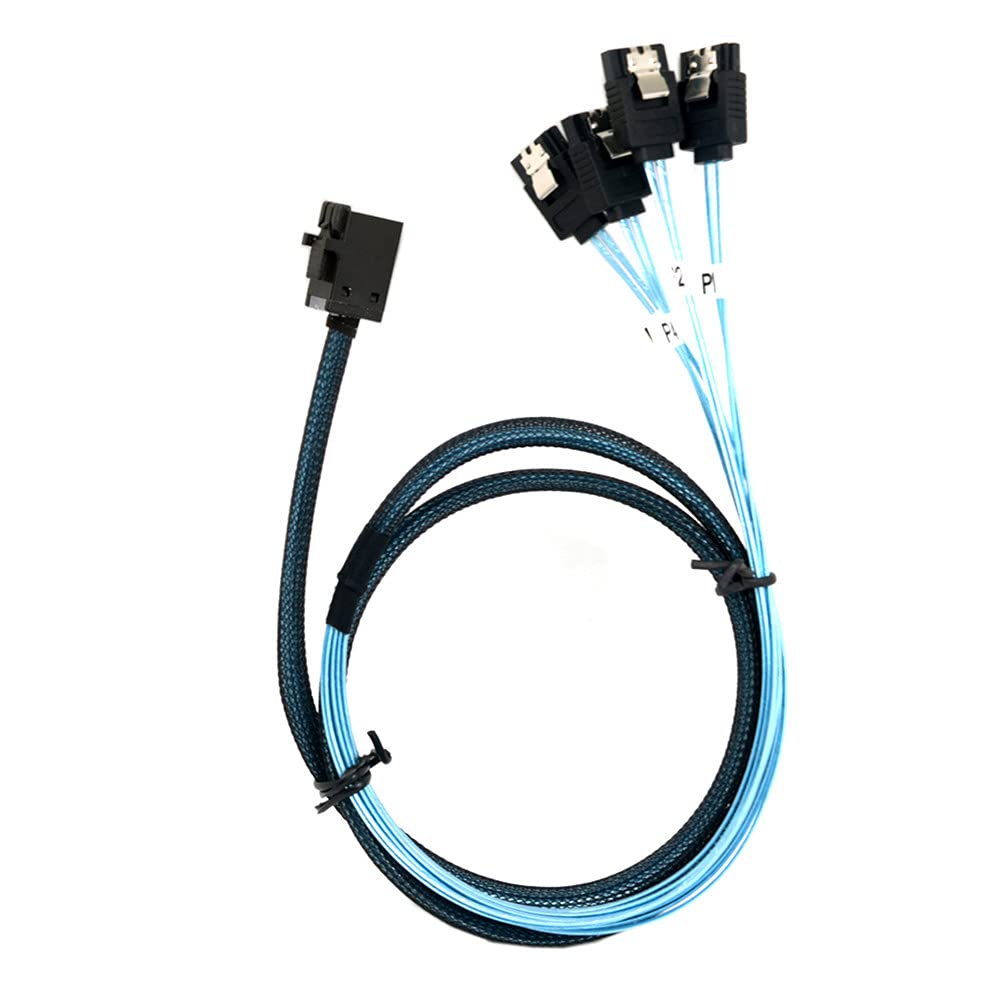 xiwai Cavo interno mini SAS HD SFF-8643 Host a 4 SATA 7pin Target Hard Disk 6Gbps Data Server Raid Cable