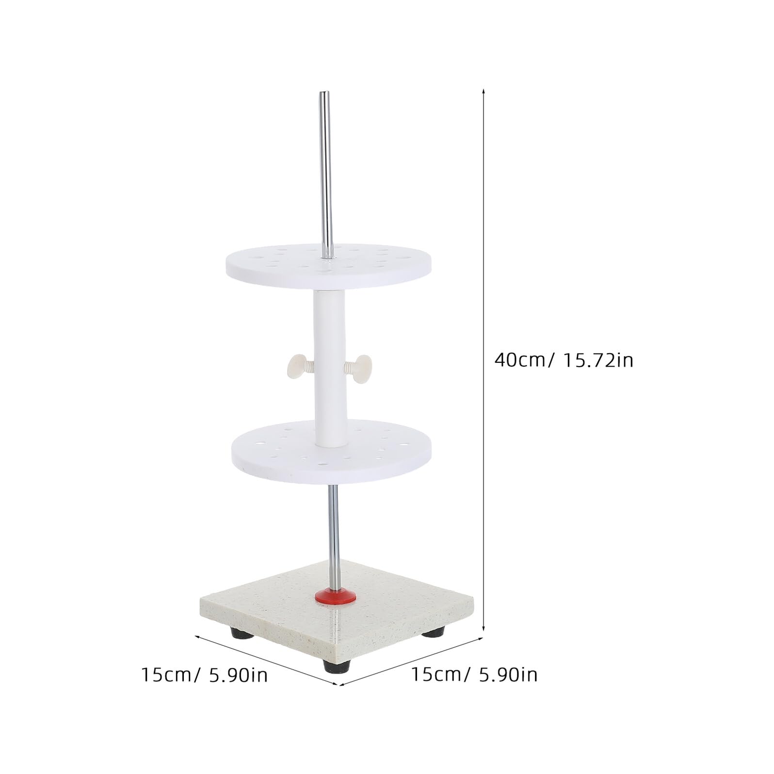 SHINEOFI Soporte para Pipetas de Mármol Blanco 16 Orificios, Diseño Estable y Resistente a Químicos para Laboratorio y Suministros Escolares