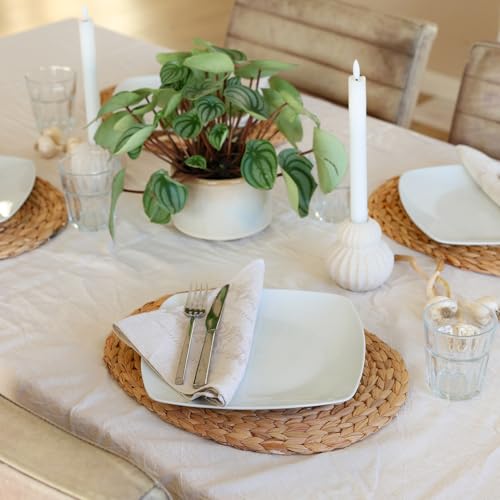 Set de table ovale tressé jacinthe d'eau lavable 40x30 de table cuisine - 7