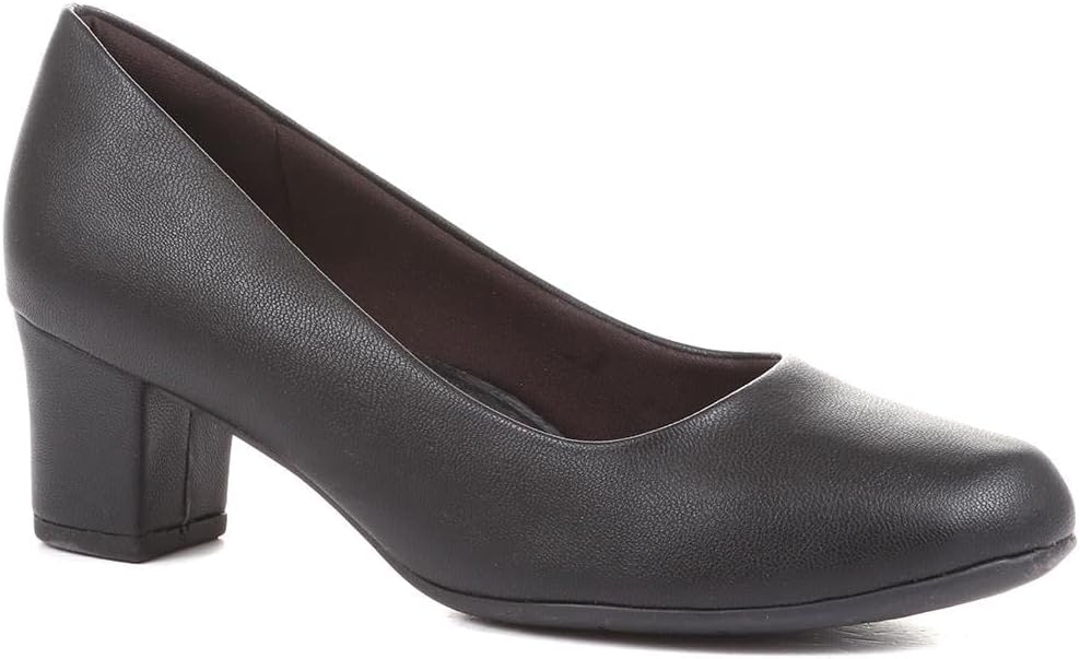 Piccadilly Ladies Heeled Court Shoes - Black Size 7 (40)