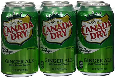 Canada Dry Ginger Ale Soda, 12 Oz Cans, 6 Count