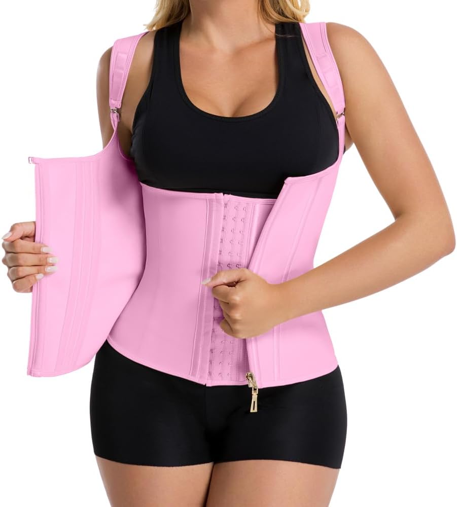 Waist Trainer for Women Latex Corset Vest Waist Cincher Trimmer Girdle Workout Body Shaper Fajas Colombiana