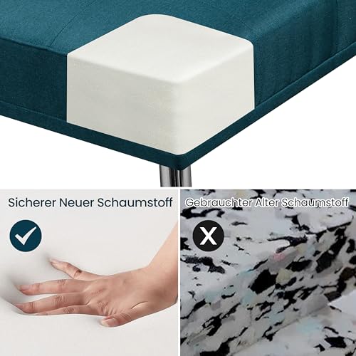 Yaheetech Klappbares Schlafsofa Couch Sofa mit Schlaffunktion Bettsofa mit Großer Liegefläche von 167 cm L × 94 cm B fürs Wohnzimmer/Schlafzimmer/Heimkino/Gästezimmer Blau