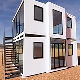 Casa de contenedores expandible de 2 pisos para adultos para vivir en 2, 3 y 4 dormitorios, casas prefabricadas de lujo de 20 pies para la venta, casas prefabricadas