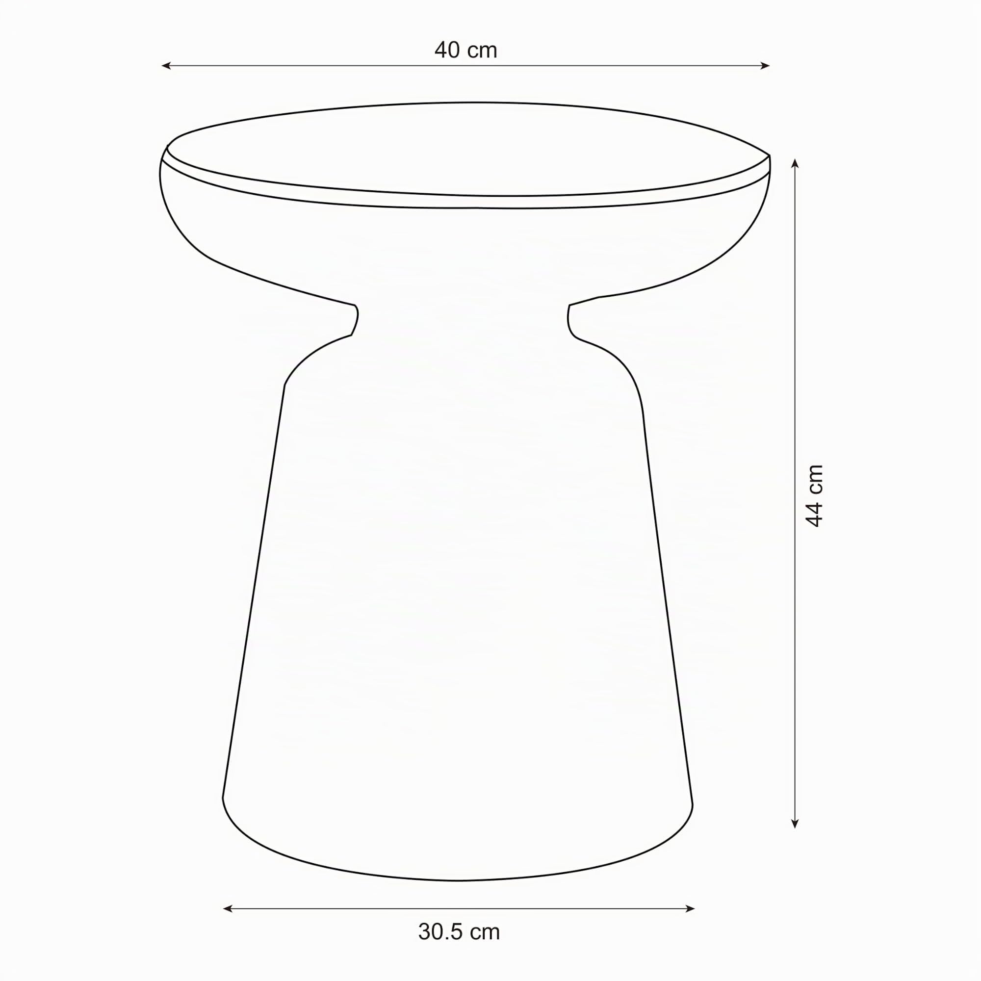[en.casa] Mesa Auxiliar Posio para Salón Dormitorio Recibidor Mesa de Sofá de Diseño Único Mesilla de Noche Mesita de Café con Tablero Redondo 44 x Ø40 cm - Verde