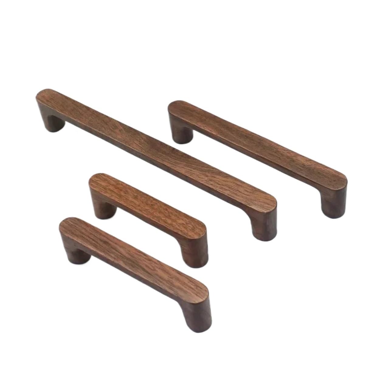 Ryqzhhy Brown-192Mm Cabinet Handle Wooden Cabinet Handle Kitchen Drawer Pulls Cupboard Wardrobe Furniture Hardware(Brown-192Mm)