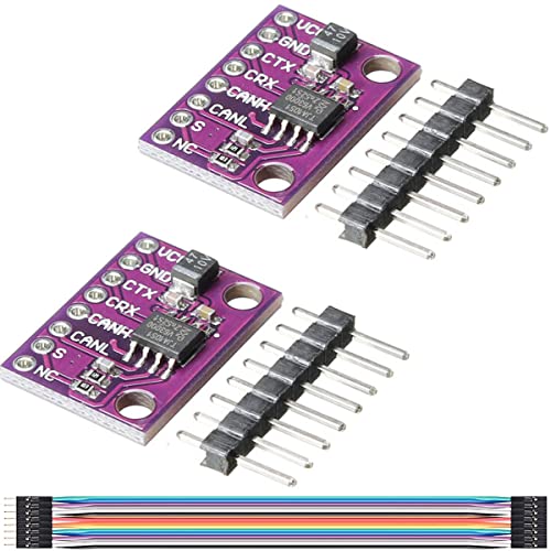 Youmile 2 piezas 3V ~ 5V CJMCU-1051 TJA1051 CAN Transceptor Módulo transceptor de alta velocidad y bajo consumo de energía 1Mbit s con cable DuPont para Arduino