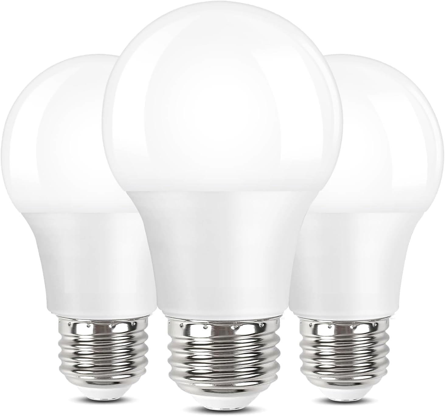 IBISTORA LED ES Light Bulbs 60 Watt Equivalent, 9W 800 Lumens Non-Dimmable, E27 Standard Medium Base, 10000 Hour Lifetime Energy Saver Lightbulb [3-Pack] (Daylight White)