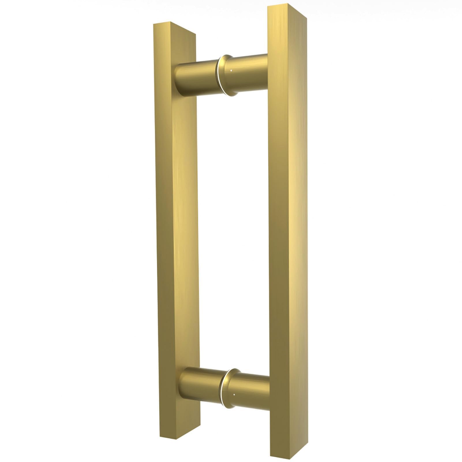 LVYIHAN Titanium Gold Square Barn Door Handles 12"/16"/18"/24"/36"/48"/59'', Pull Push Long French Door Handle Double Sided, Large Front Exterior Shower Door Pull Handles