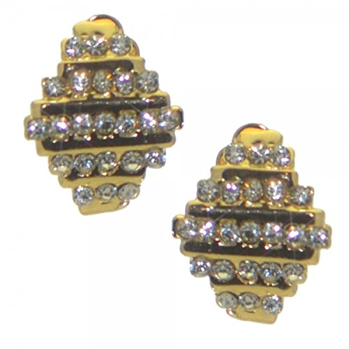 FRANCOISE clip di cristallo su orecchini placcato