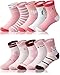 Adorel Socquette Coton Chaussette Courte Fille Lot de 10 Lapin Rose 28-31 (Taille Fabricant: L)