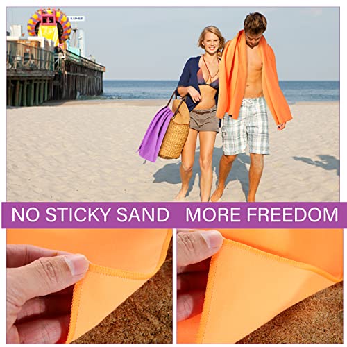 Riakrum 6 Pieces Camping Instant Dry Towel 24 X 48 Inch Microfiber Travel Towel Instant Drying Lightweight, Sports Gym Towels For Showering Hiking Swim Fishing Towel, 6 Colors, Individual Mesh Bag #TOP5