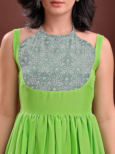 Image of PURVAJA Women's Midi Cotton Blend Dress (Floe-246-250)