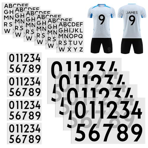 Ukontagood 244 Pcs Iron on Numbers and Letters, 8 Inch and
