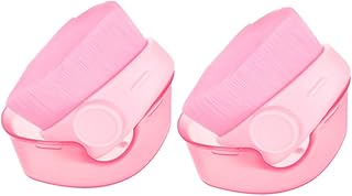 2pcs Pink Oval Foundation Brush with Protecti...