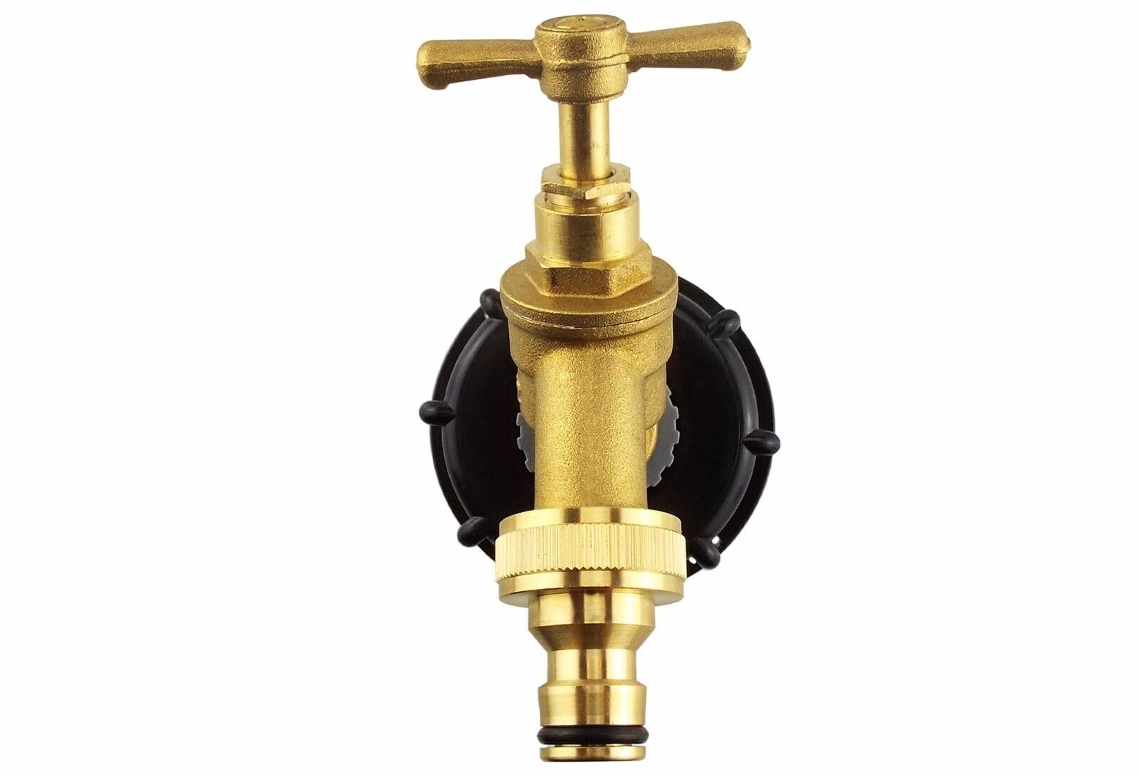 IBC S60x6 Water Tank Outlet Connection/Adaptor + a Range of tap Fittings (Brass bib (Quick Connector))